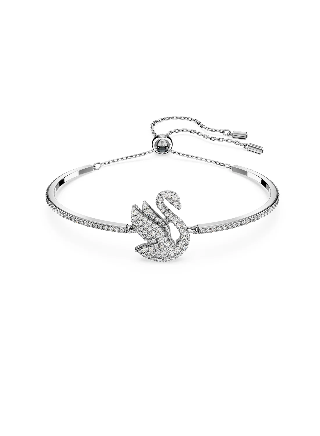 SWAROVSKI Vòng Tay Swarovski Iconic Swan, Swan, White, Rhodium Plated