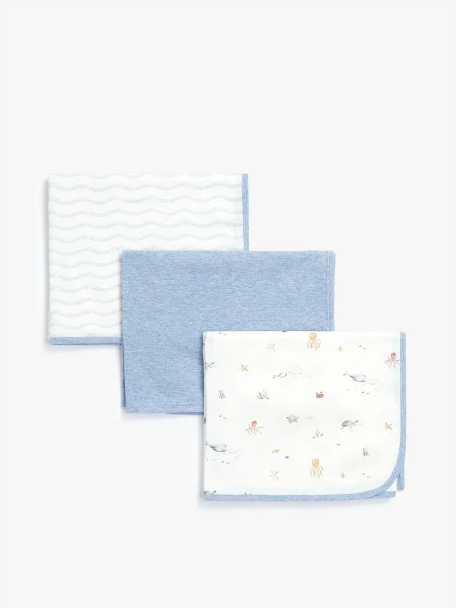 mothercare Bộ 3 chăn bé trai