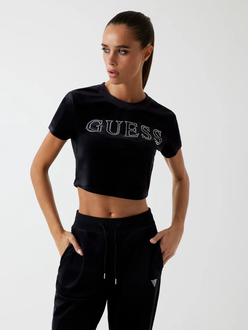 GUESS ATHLEISURE Áo Thun Nữ - Couture Crop Tee