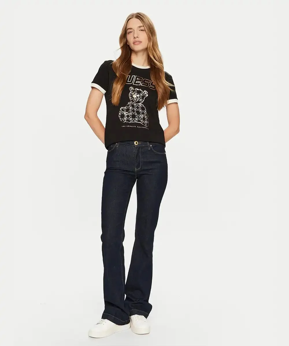 GUESS ATHLEISURE Áo Thun Kiểu Thể Thao Nữ Midge Logo Bear Ss T-Shirt