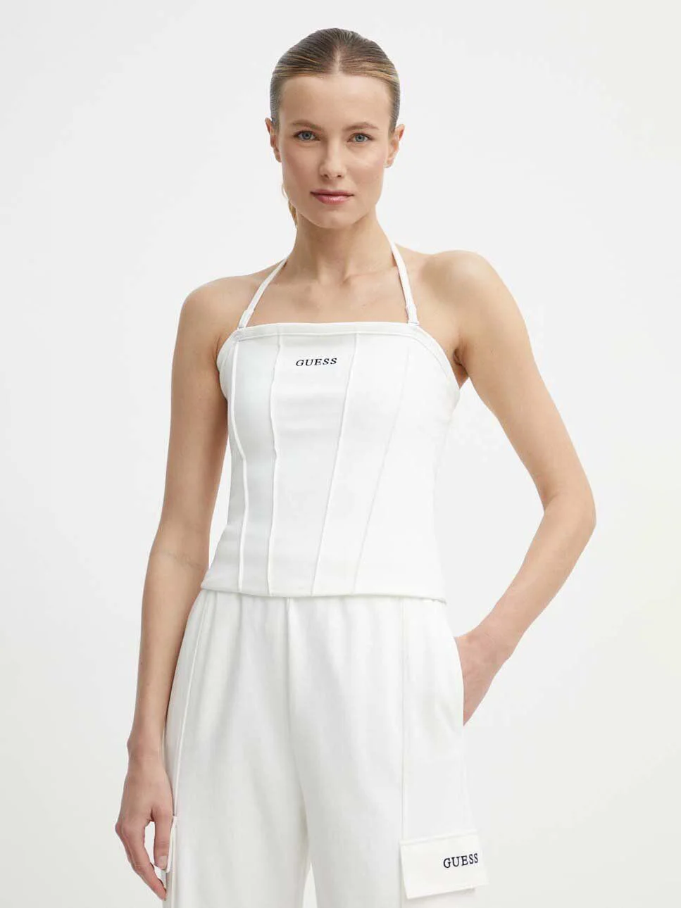 GUESS ATHLEISURE Áo Thun Kiểu Thể Thao Nữ Ruth Bralet Top