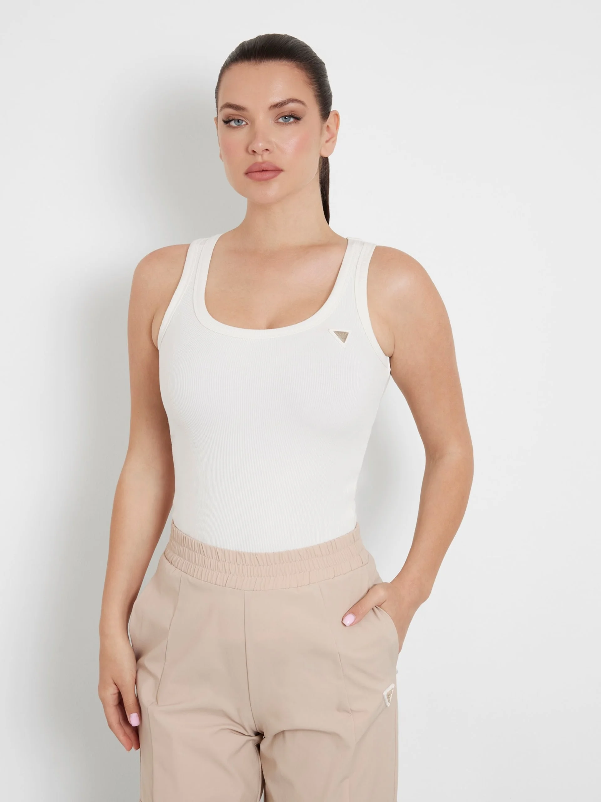 GUESS ATHLEISURE Áo Thun Kiểu Thể Thao Nữ - Colette Rib Tank