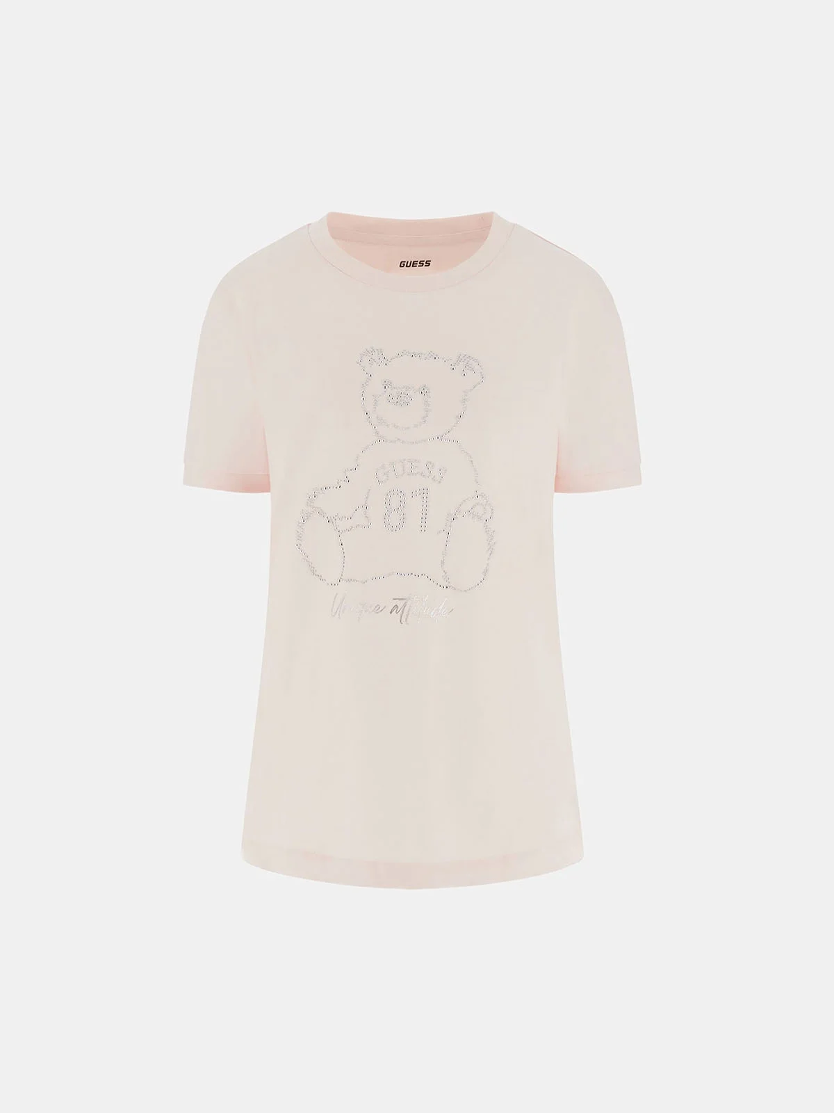 GUESS ATHLEISURE Áo Thun Kiểu Thể Thao Nữ-Unique Attitude Ss T