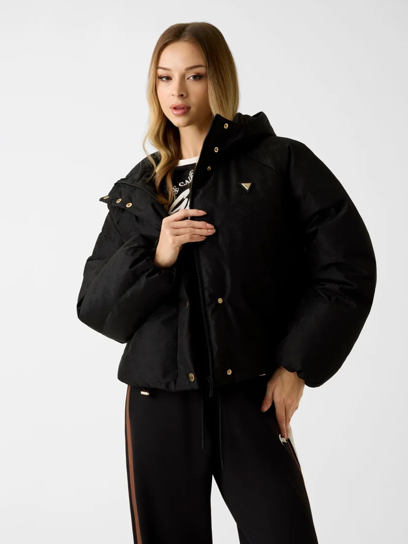 GUESS ATHLEISURE Áo Khoác Kiểu Thể Thao Nữ-4G Boxy Puffer Jacke