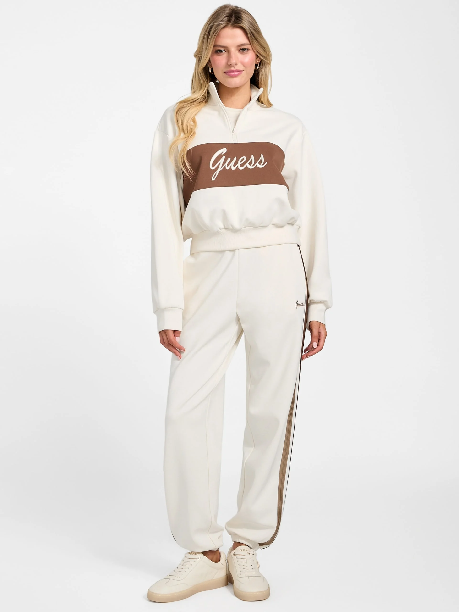 GUESS ATHLEISURE Áo Nỉ Kiểu Thể Thao Nữ - Fabia Half-Zip Sweatshirt