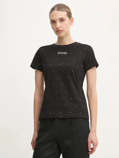 GUESS ATHLEISURE Áo Thun Kiểu Thể Thao Nữ - Rhinestones Ss T-Shirt