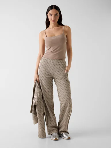 GUESS ATHLEISURE Quần Dài Kiểu Thể Thao Nữ - 4G Jacquard Straight Leg Pants