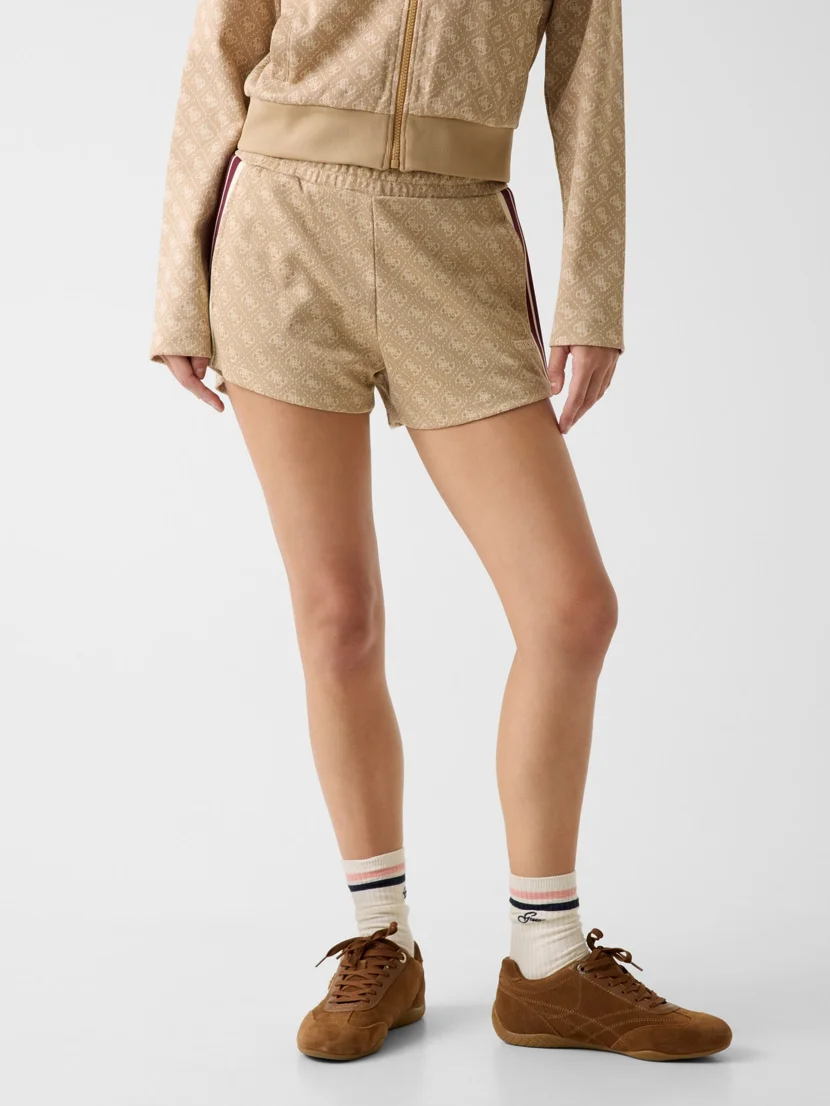 GUESS ATHLEISURE Quần Ngắn Thể Thao Nữ - 4G Jacquard Shorts