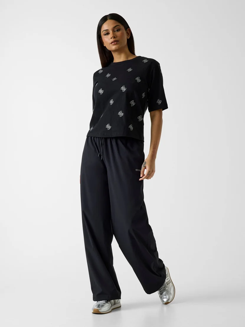 GUESS ATHLEISURE Áo Thun Kiểu Thể Thao Nữ - Silvy 4G Ss Cn T-Shirt