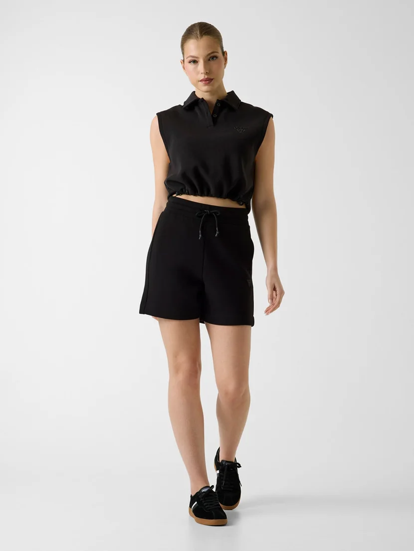 GUESS ATHLEISURE Áo Kiểu Cổ Polo Thể Thao Nữ - Habi Crop Sleeveless Polo