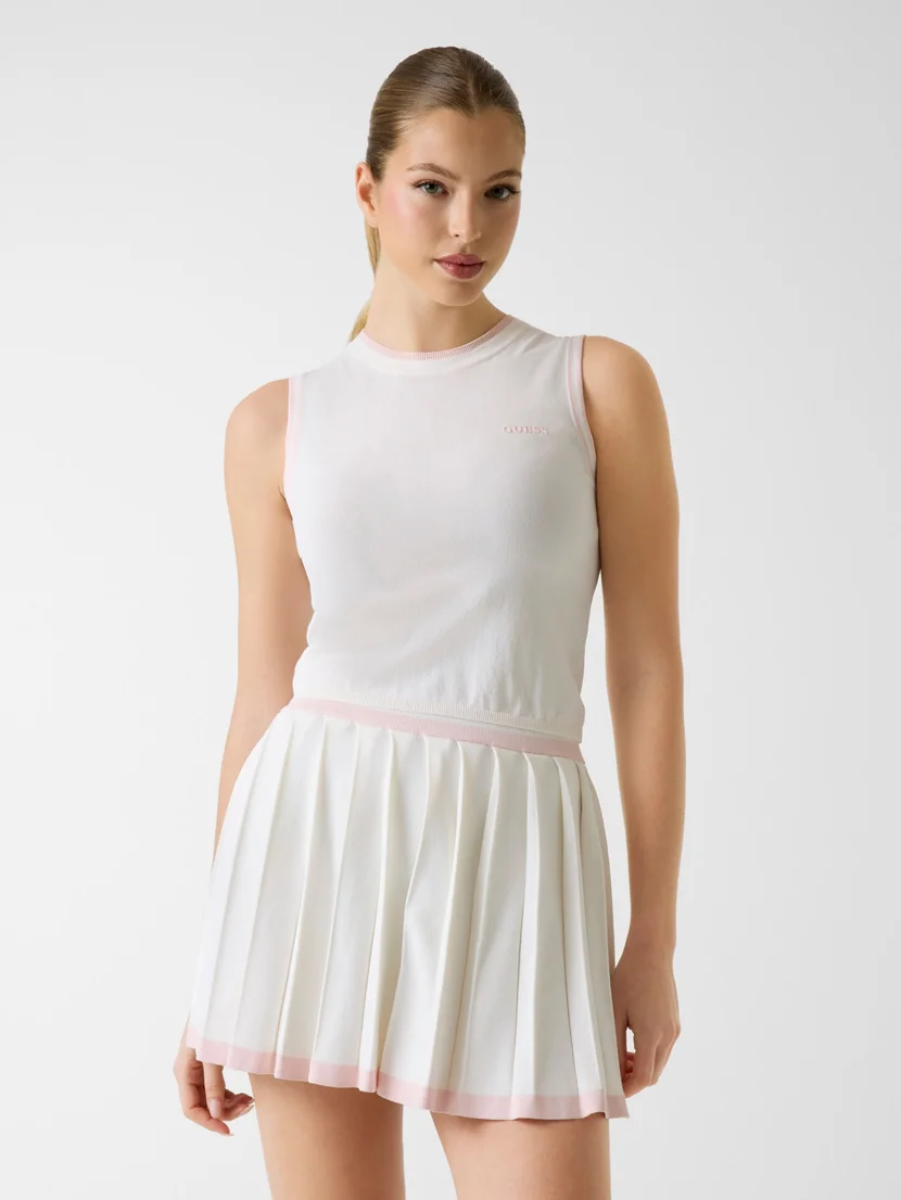 GUESS ATHLEISURE Áo Len Kiểu Thể Thao Nữ - Gabry Cn Sl Top Swtr