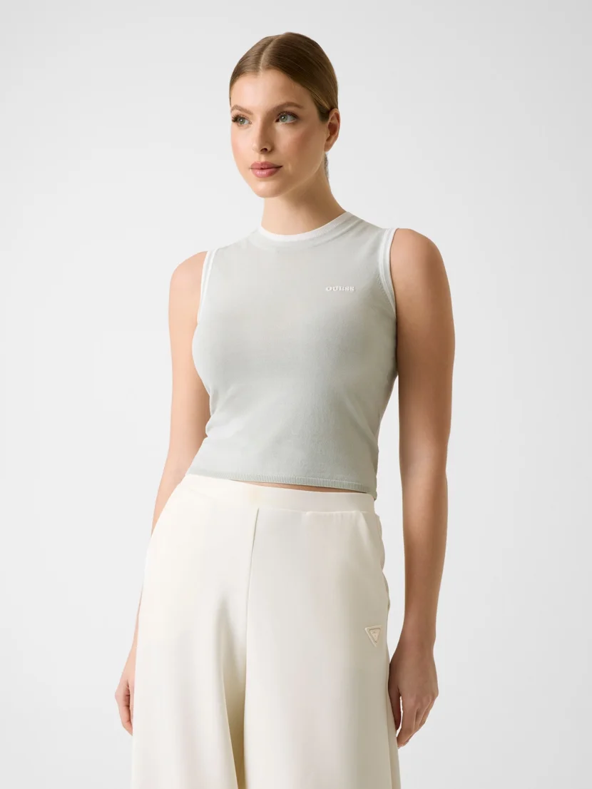 GUESS ATHLEISURE Áo Len Kiểu Thể Thao Nữ - Gabry Cn Sl Top Swtr