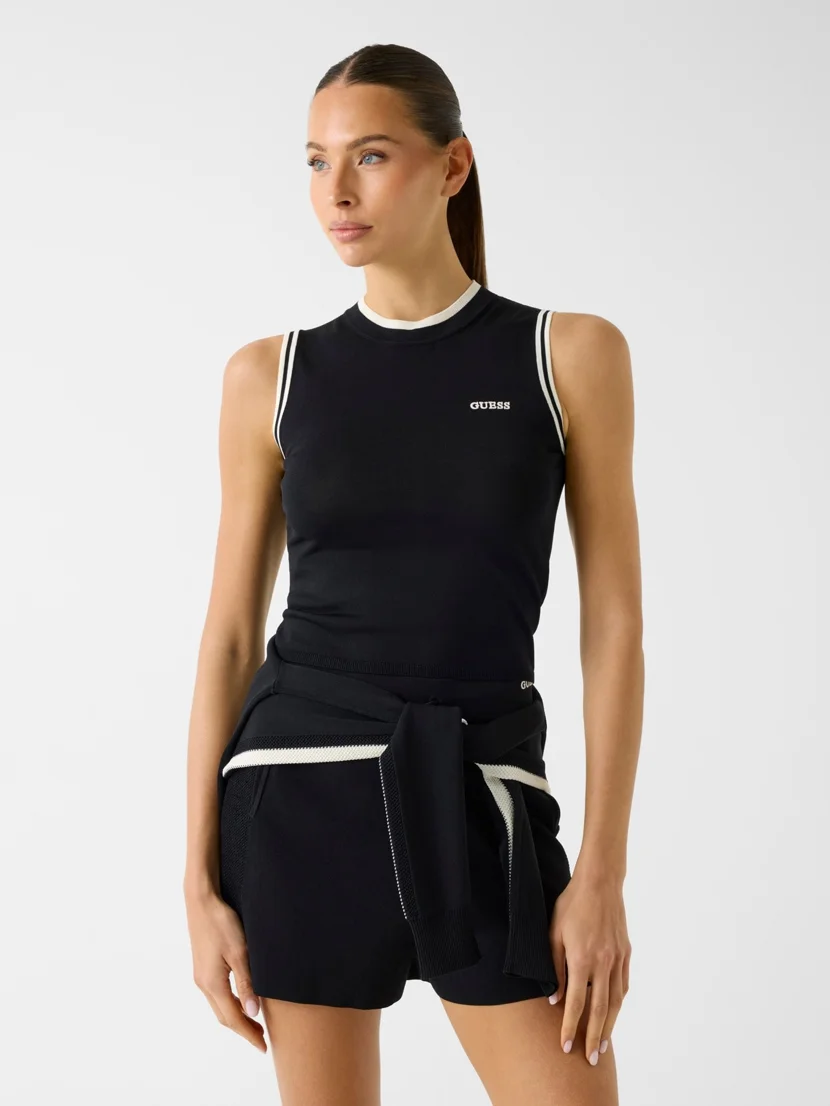 GUESS ATHLEISURE Áo Len Kiểu Thể Thao Nữ - Gabry Cn Sl Top Swtr