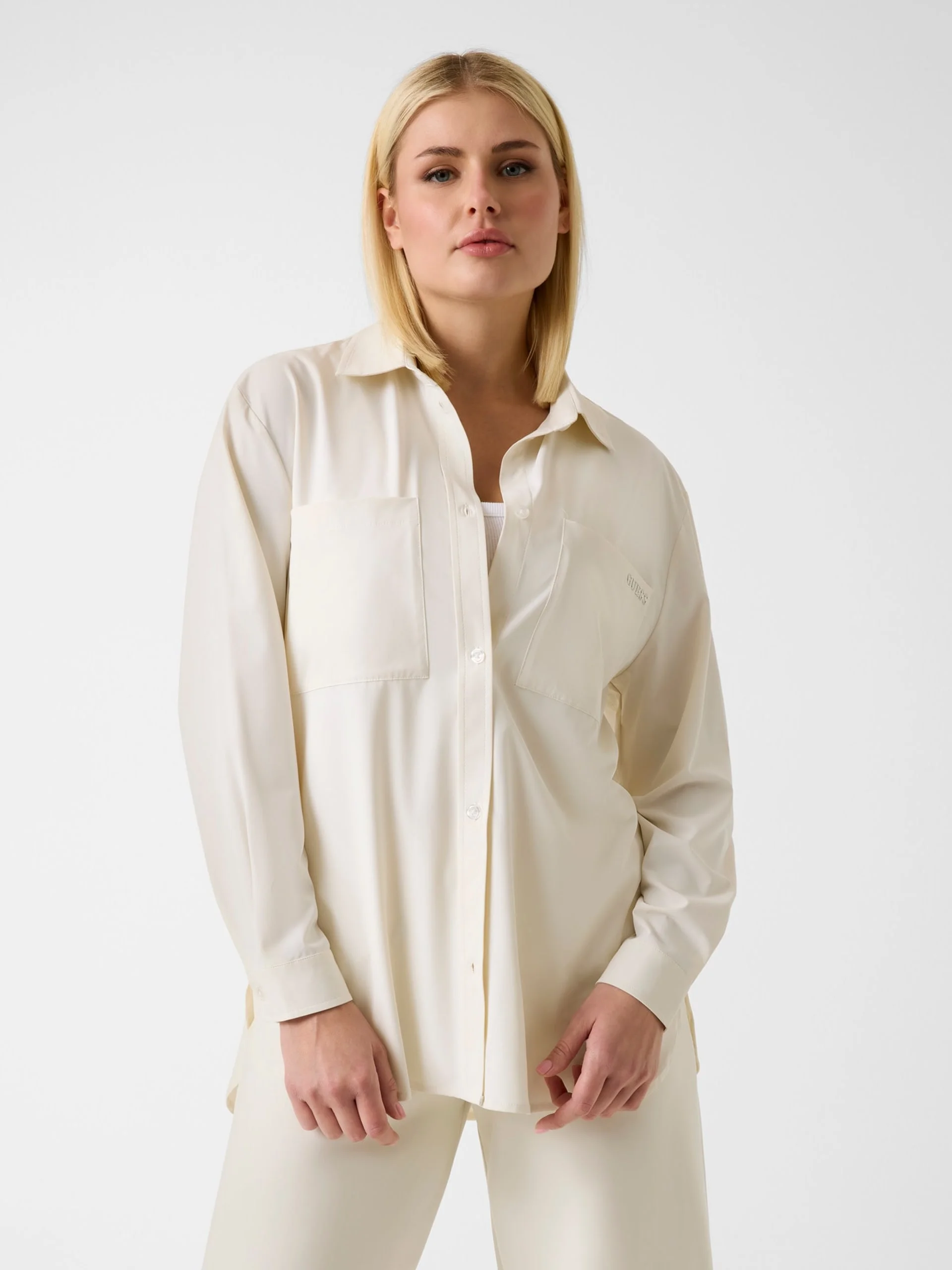 GUESS ATHLEISURE Áo Sơ Mi Kiểu Thể Thao Nữ - Nat Shacket