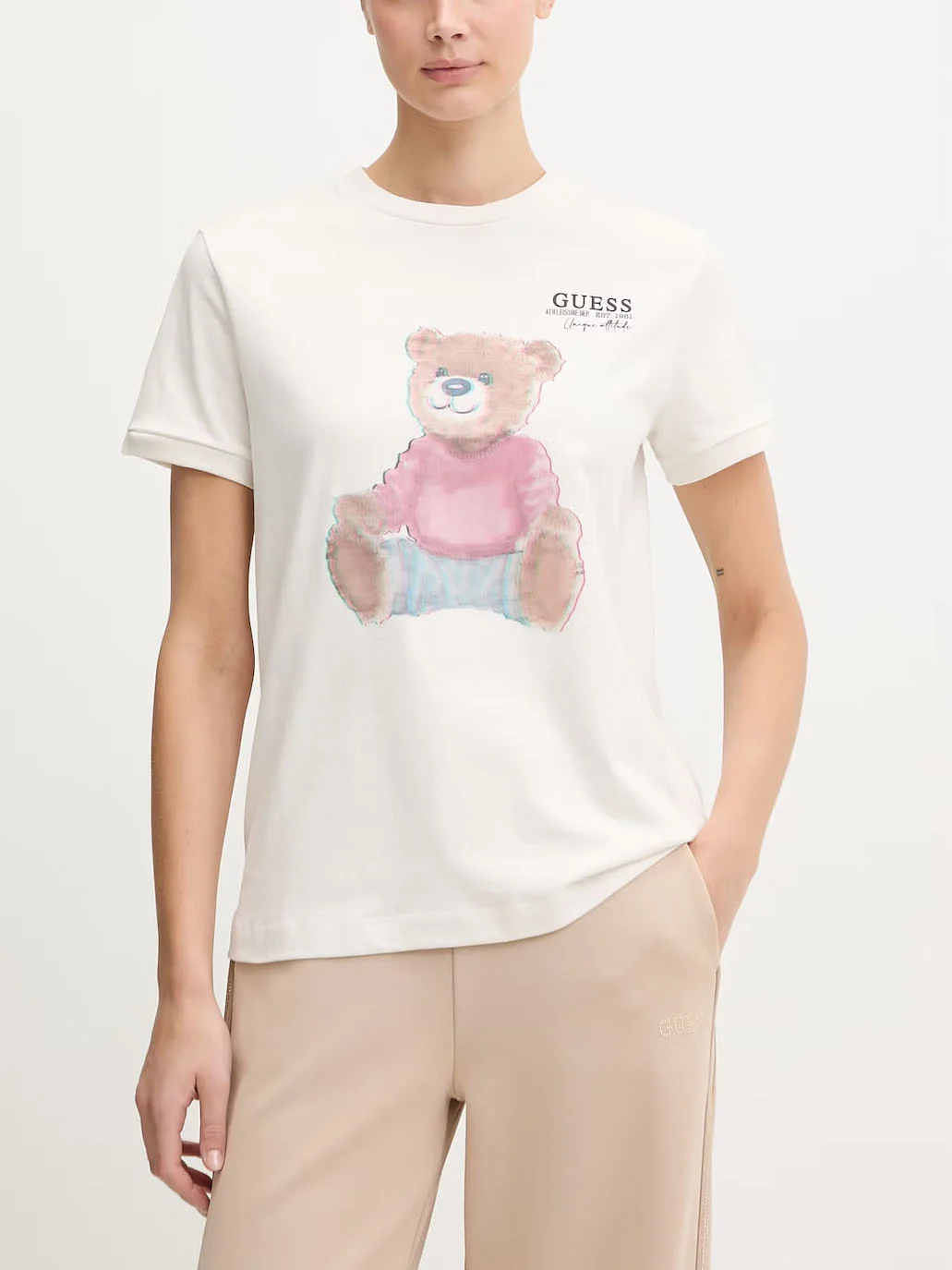 GUESS ATHLEISURE Áo Thun Kiểu Thể Thao Nữ - Carla Cn Ss T-Shirt