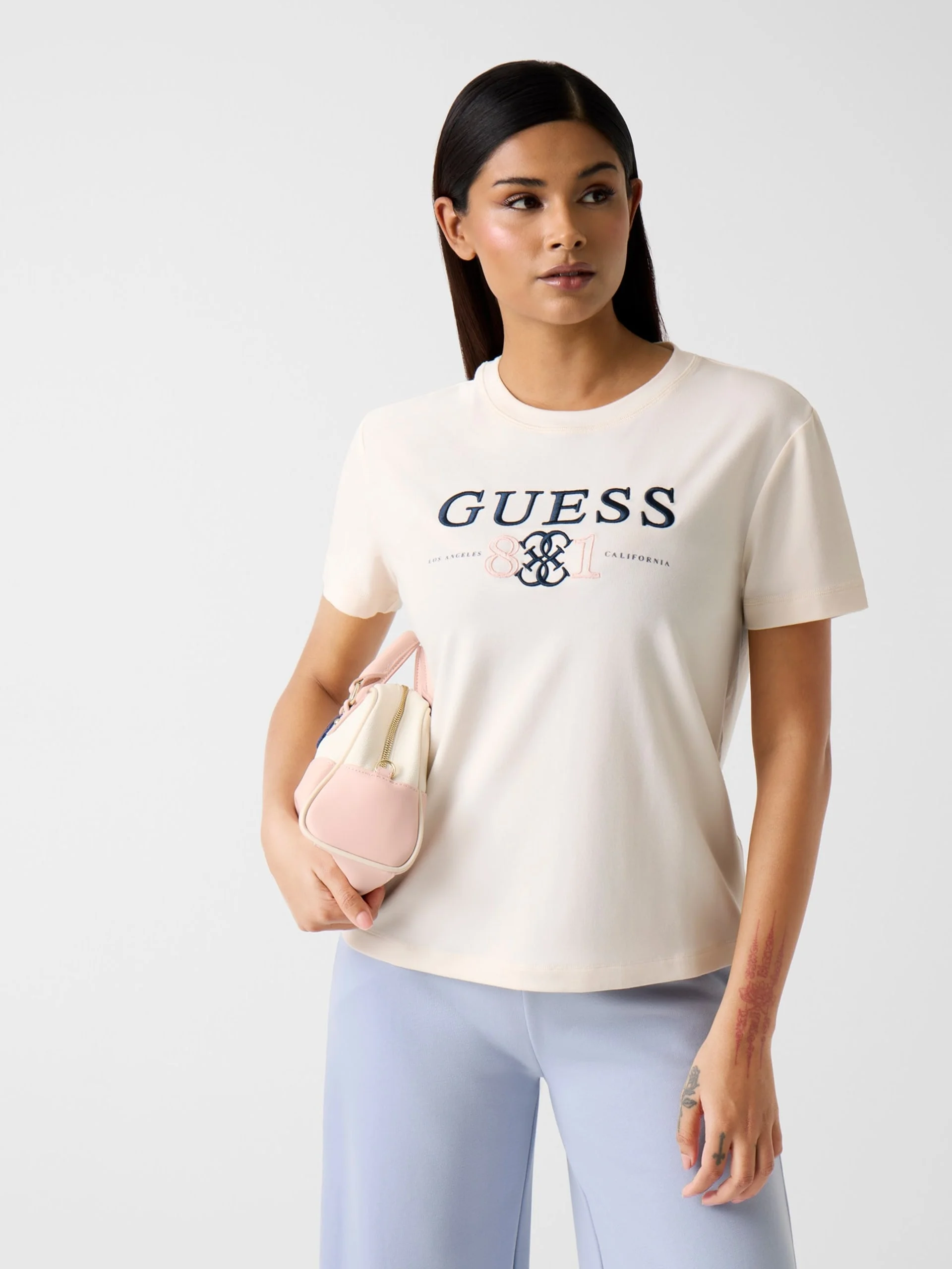 GUESS ATHLEISURE Áo Thun Kiểu Thể Thao Nữ - Steffi Cn Ss T-Shirt