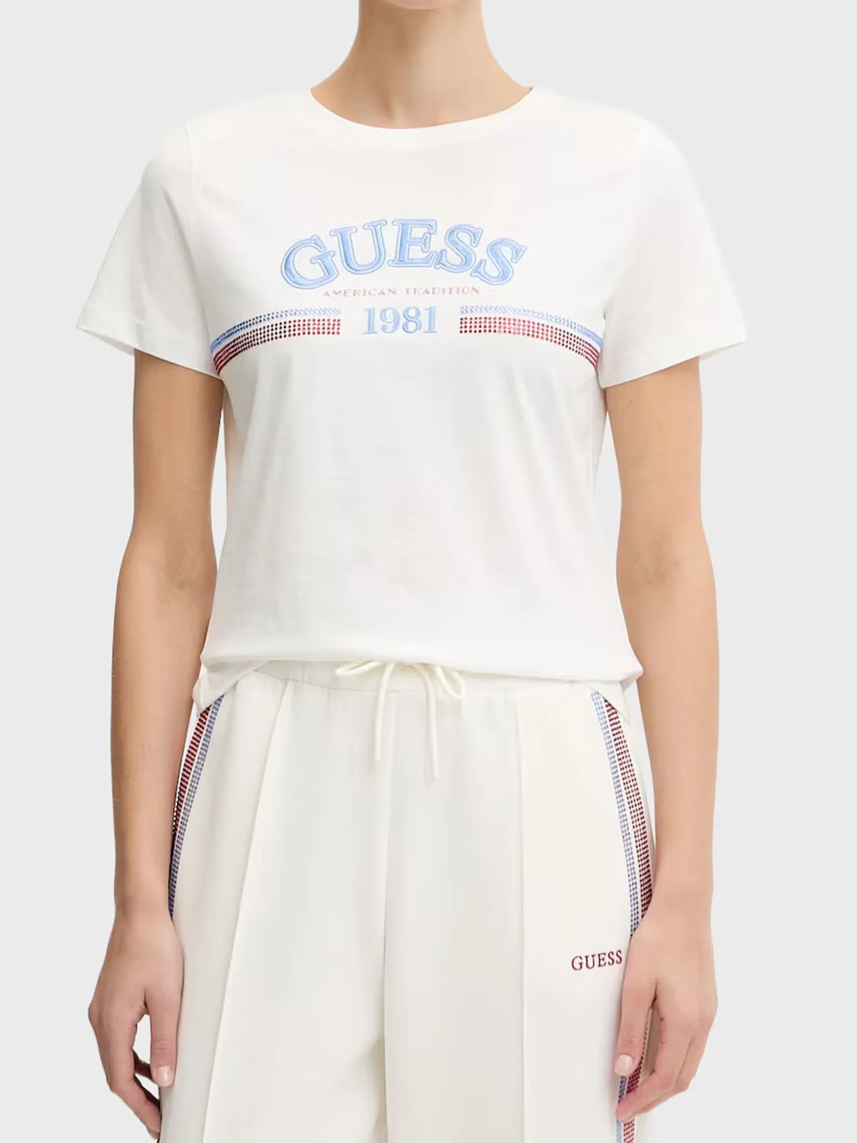 GUESS ATHLEISURE Áo Thun Kiểu Thể Thao Nữ - Alda Cn Ss T-Shirt