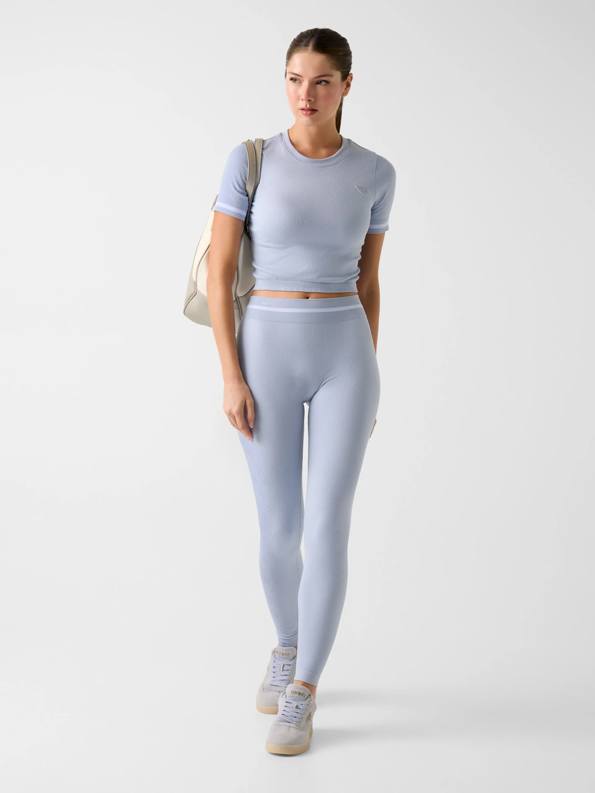 GUESS ATHLEISURE Áo Thun Kiểu Thể Thao Nữ - Pepi 4G Seamless Ss Top