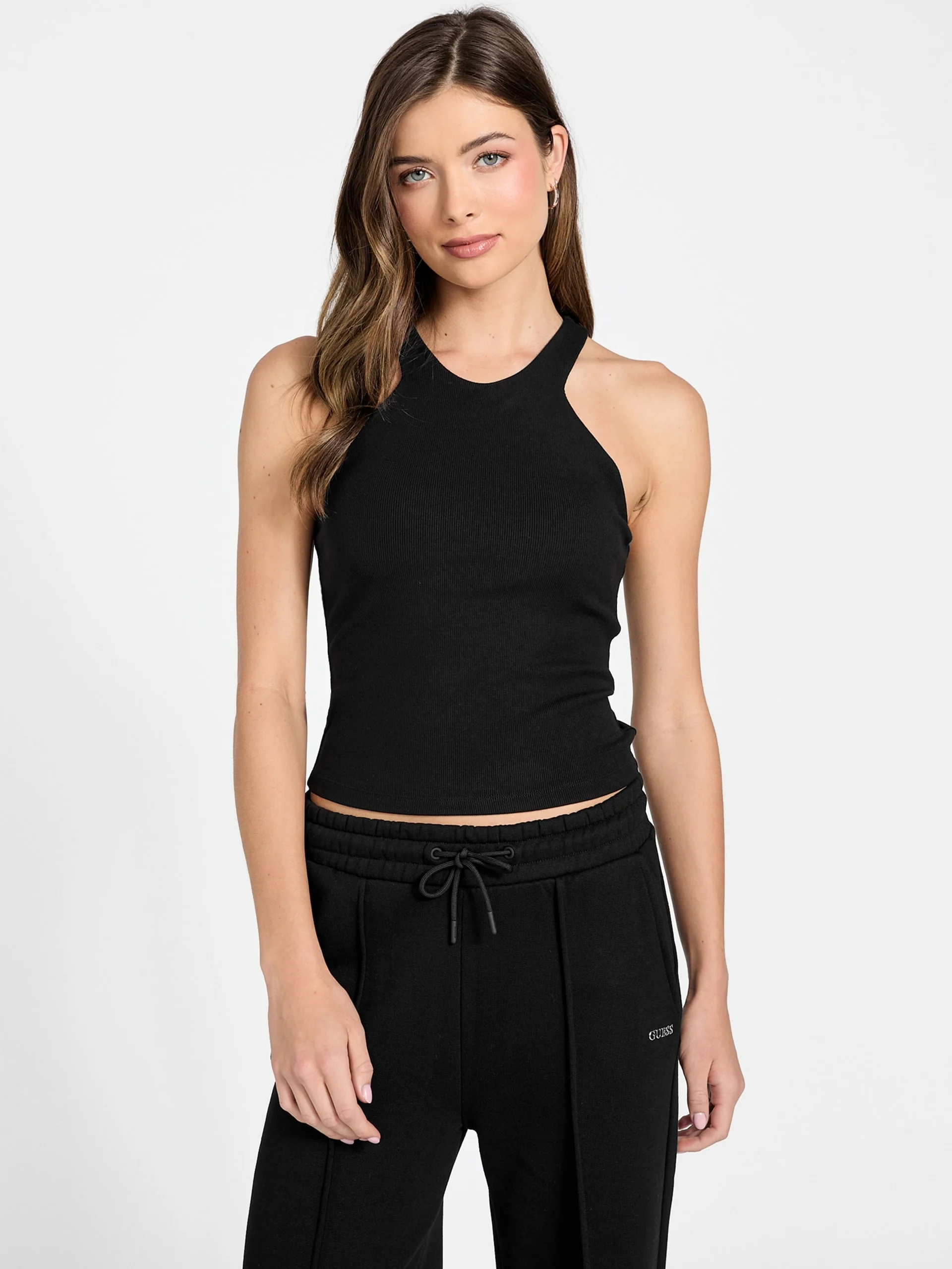 GUESS ATHLEISURE Áo Thun Kiểu Thể Thao Nữ - Nat Rib Bra Tank