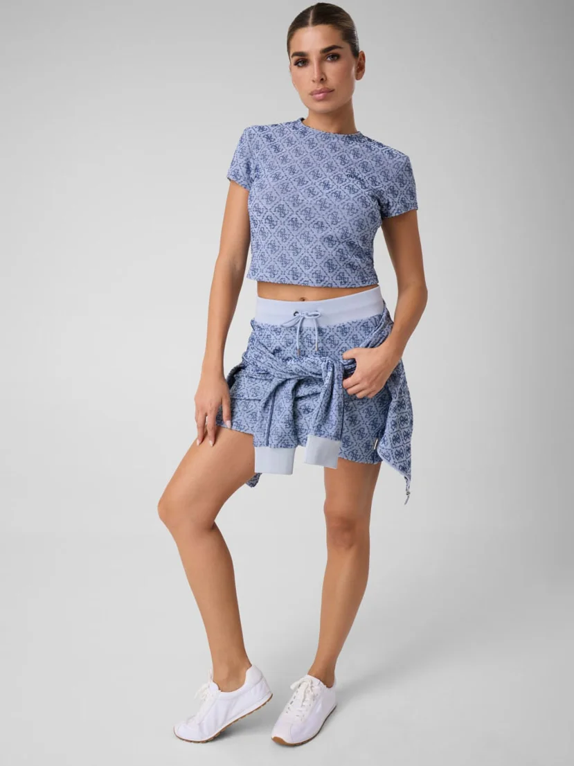 GUESS ATHLEISURE Áo Thun Thể Thao Nữ - 4G Allover Ss Tee