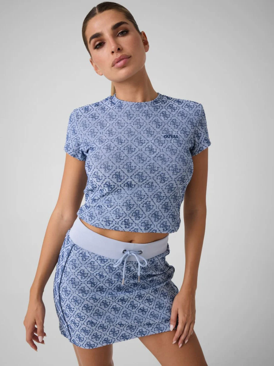 GUESS ATHLEISURE Áo Thun Thể Thao Nữ - 4G Allover Ss Tee