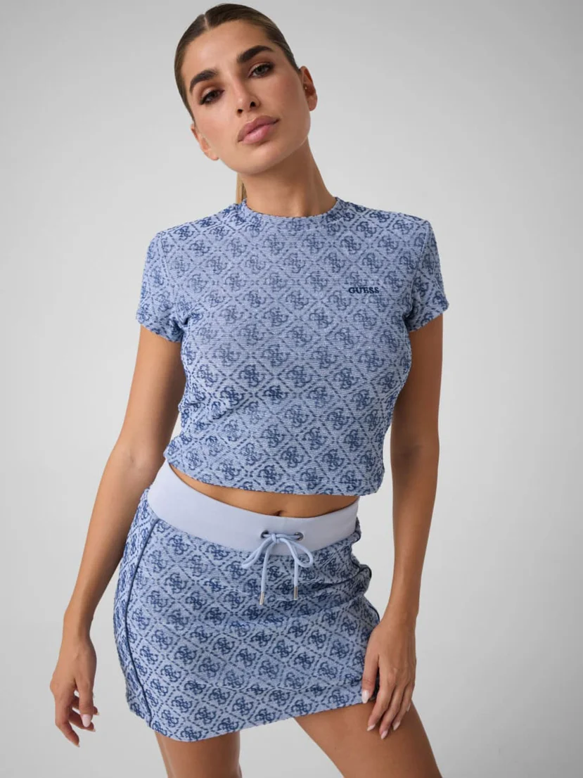 GUESS ATHLEISURE Áo Thun Thể Thao Nữ - 4G Allover Ss Tee