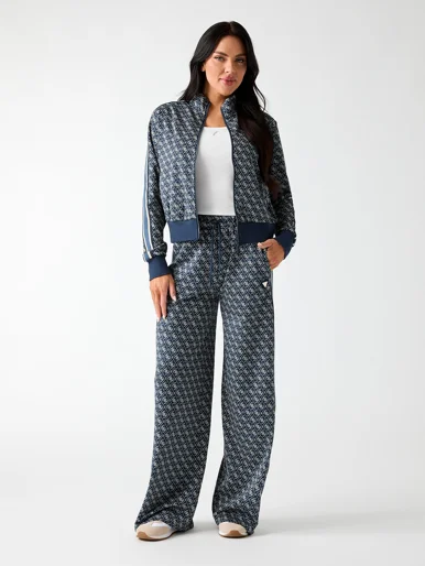GUESS ATHLEISURE Áo Khoác Thể Thao Nữ - 4G Allover Jacquard Full Zip J