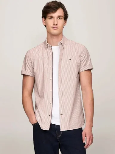 TOMMY HILFIGER Áo Sơ Mi Nam Tay Ngắn WCC Heritage Oxf Stp RF Shirt
