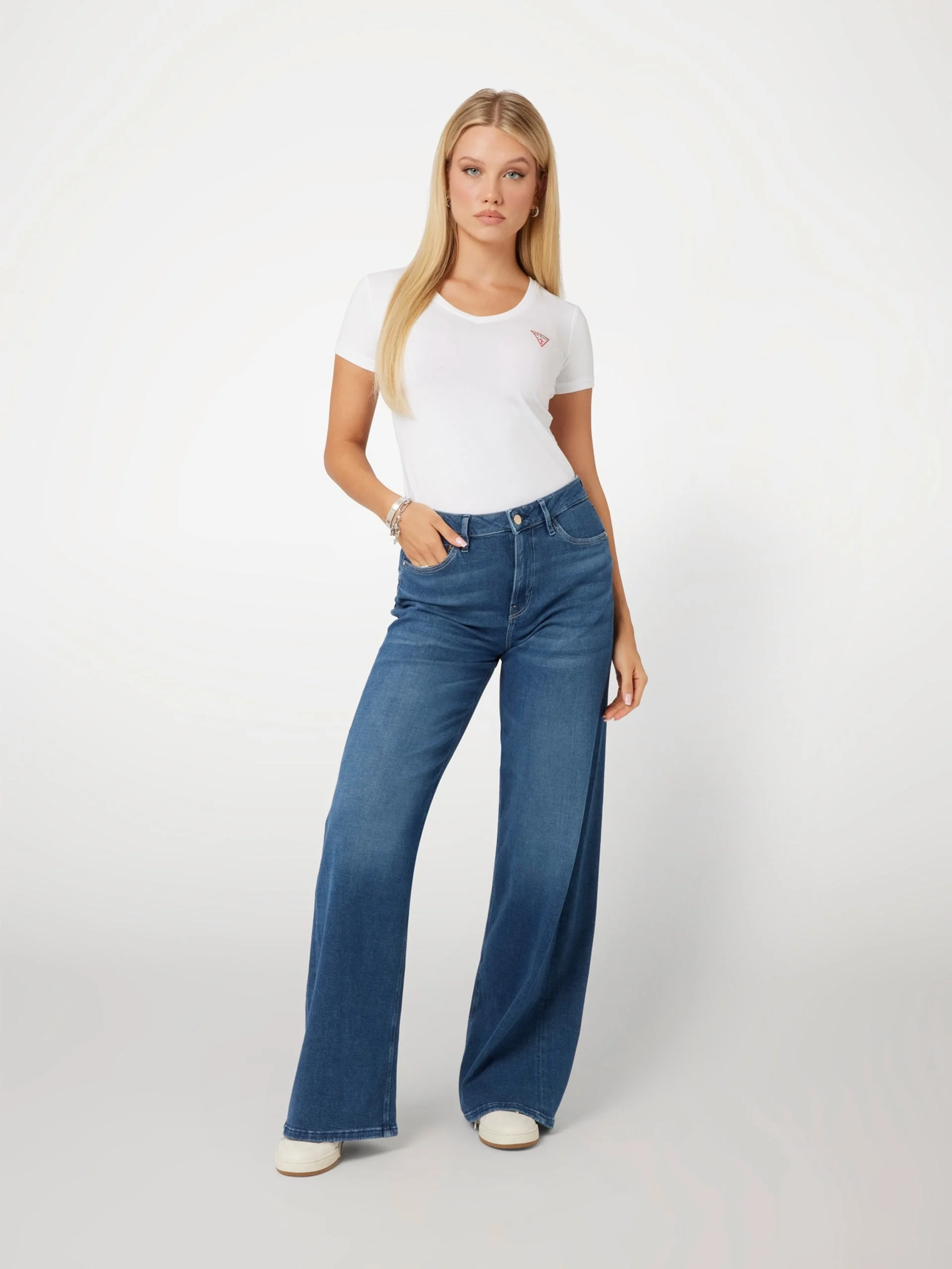 GUESS WOMAN Áo Thun Nữ - Ss Vn Mini Triangle Tee