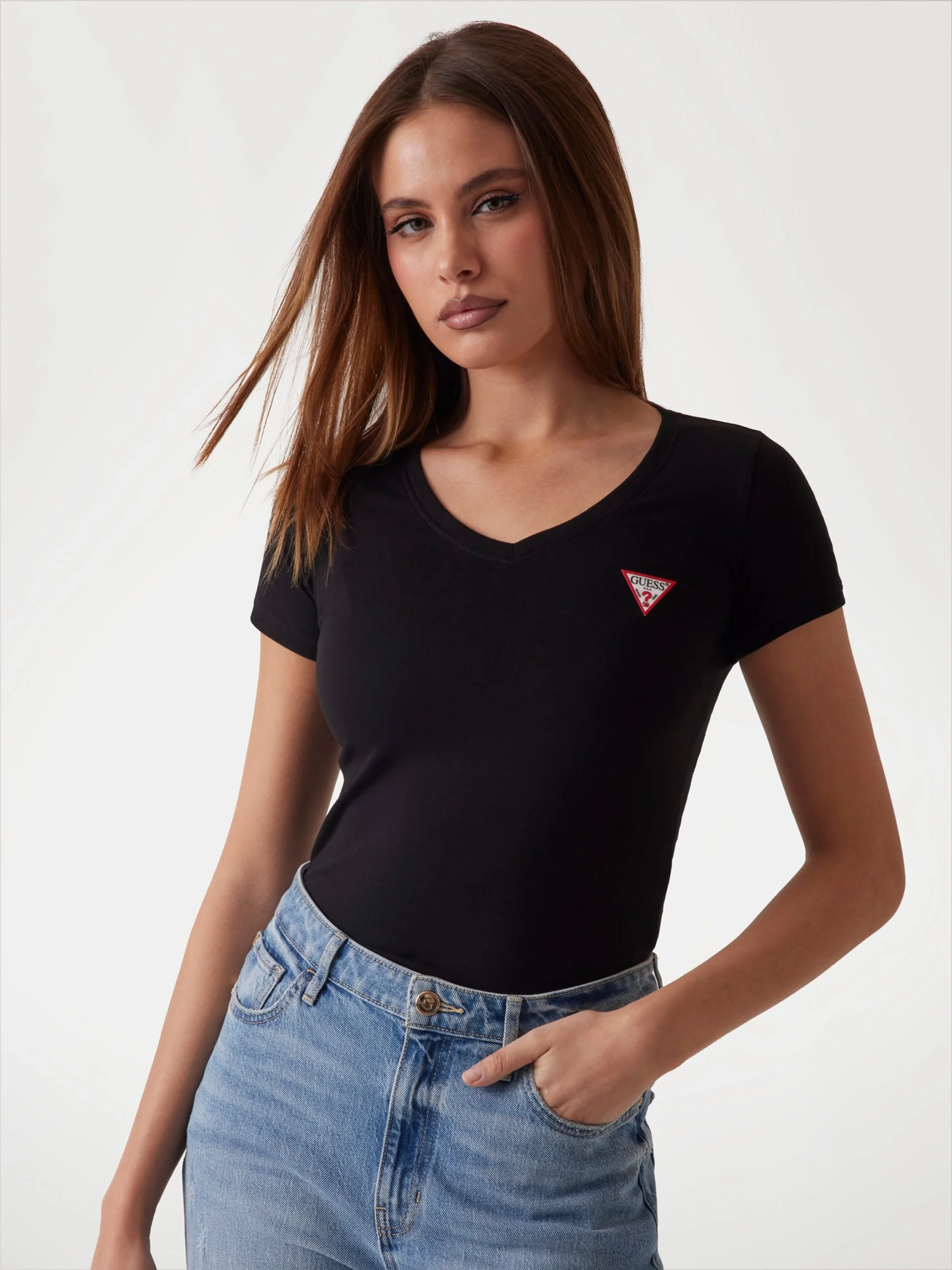 GUESS WOMAN Áo Thun Nữ - Ss Vn Mini Triangle Tee