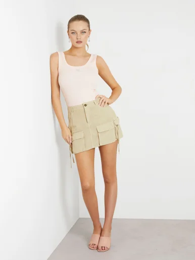 GUESS WOMAN Áo Thun Nữ - Sl Triangle Bling Rib Tank