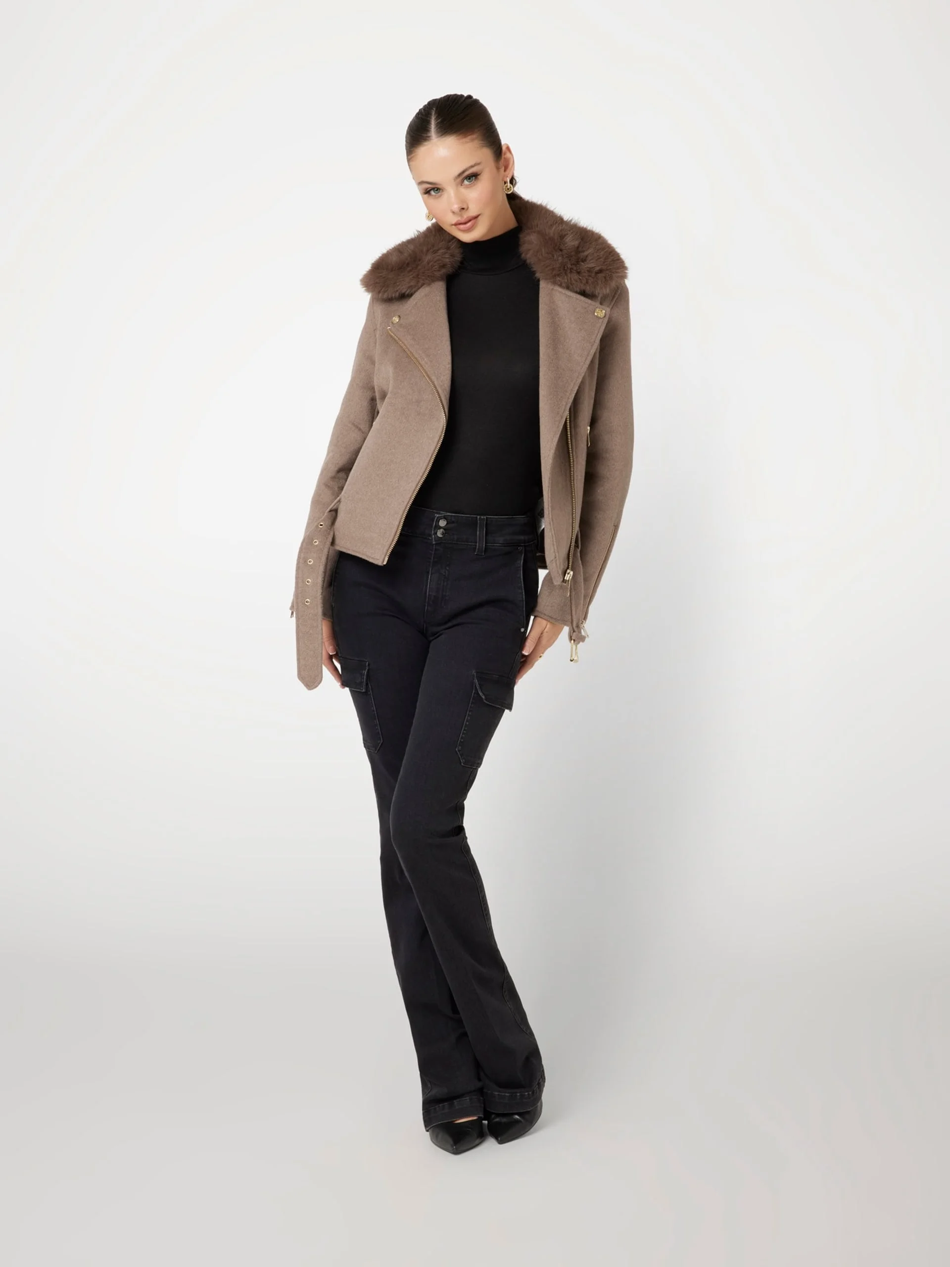 GUESS WOMAN Quần Jean Nữ - Cargo Mini Boot