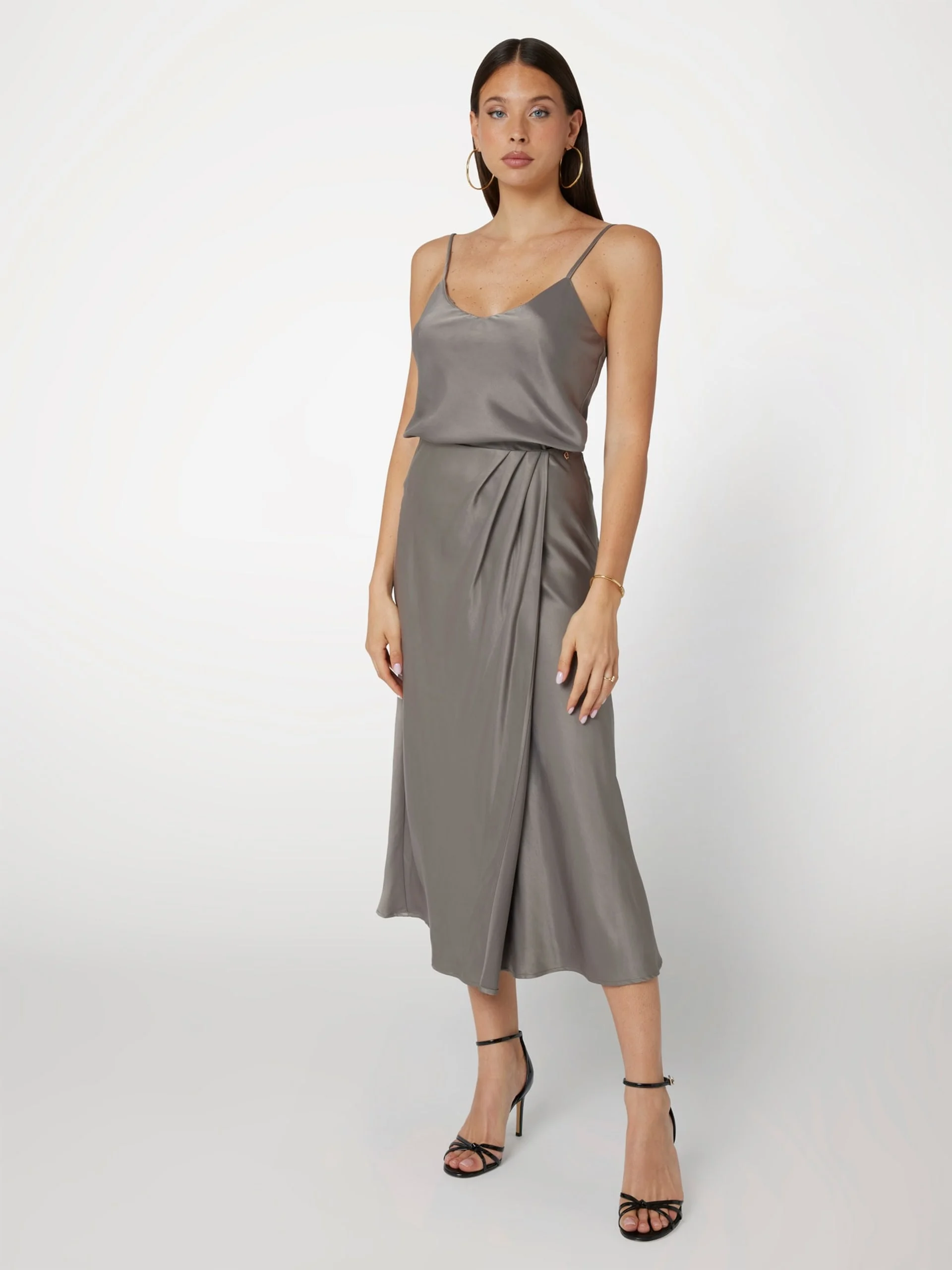 GUESS WOMAN Chân Váy Nữ - Anastasia Long Satin Skirt
