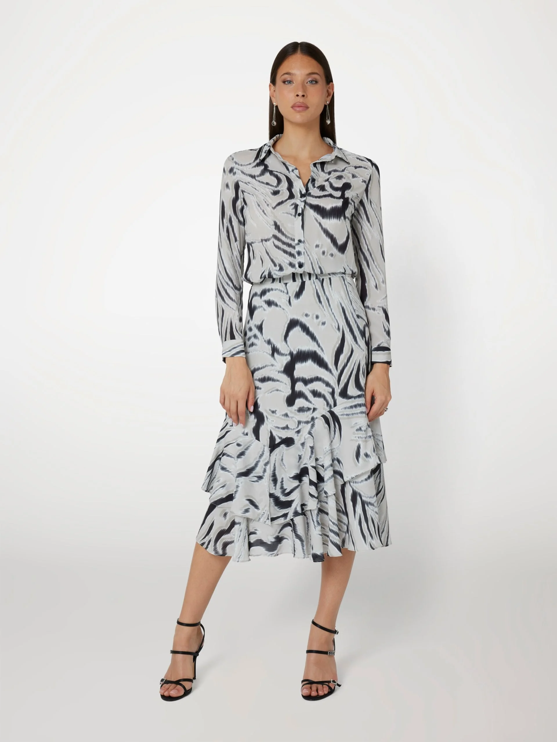 GUESS WOMAN Chân Váy Nữ - Chantal Flare Midi Skirt