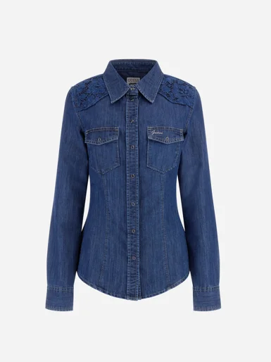GUESS WOMAN Áo Sơ Mi Jean Nữ - Lis L/S Shirt
