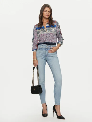 GUESS WOMAN Áo Sơ Mi Nữ - Ls Georgie Placed Print Shirt