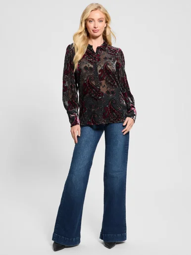 GUESS WOMAN Áo Sơ Mi Nữ - Ls Regal Button Up Top