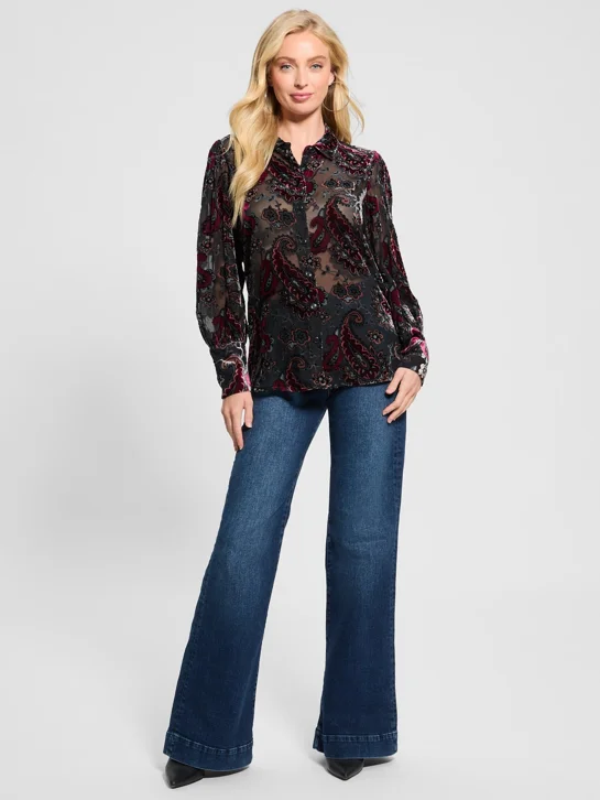 GUESS WOMAN Áo Sơ Mi Nữ - Ls Regal Button Up Top