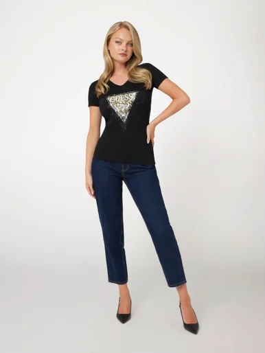 GUESS WOMAN Áo Thun Nữ - Ss Vn Triangle Tiger Tee