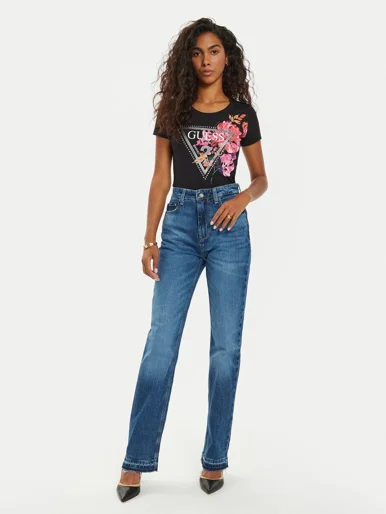 GUESS WOMAN Áo Thun Nữ - Ss Cn Triangle Peony Tee
