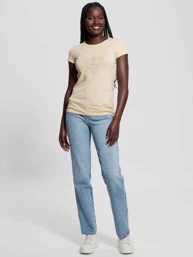 GUESS WOMAN Áo Thun Nữ - Ss Triangle Maze R3 Tee