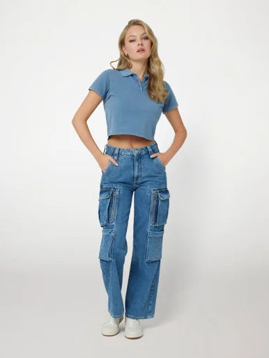 GUESS WOMAN Quần Jean Nữ - Kori Cargo
