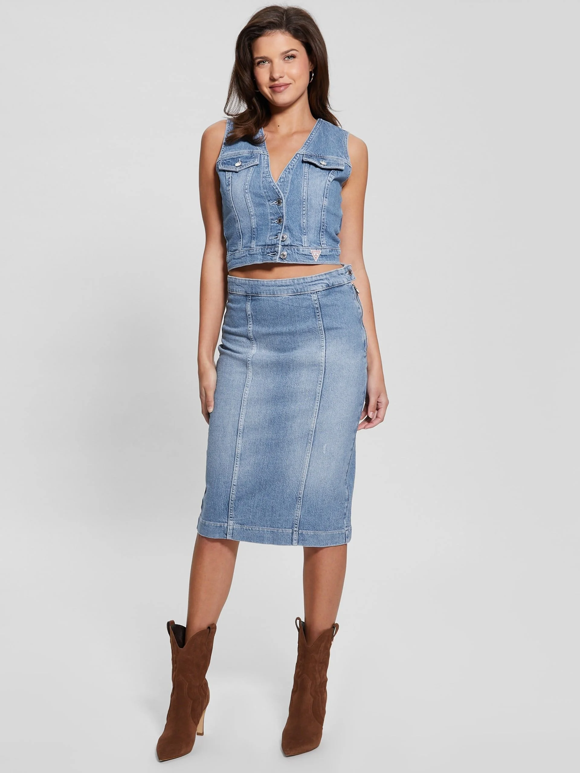 GUESS WOMAN Áo Jeans Nữ - Eva Top