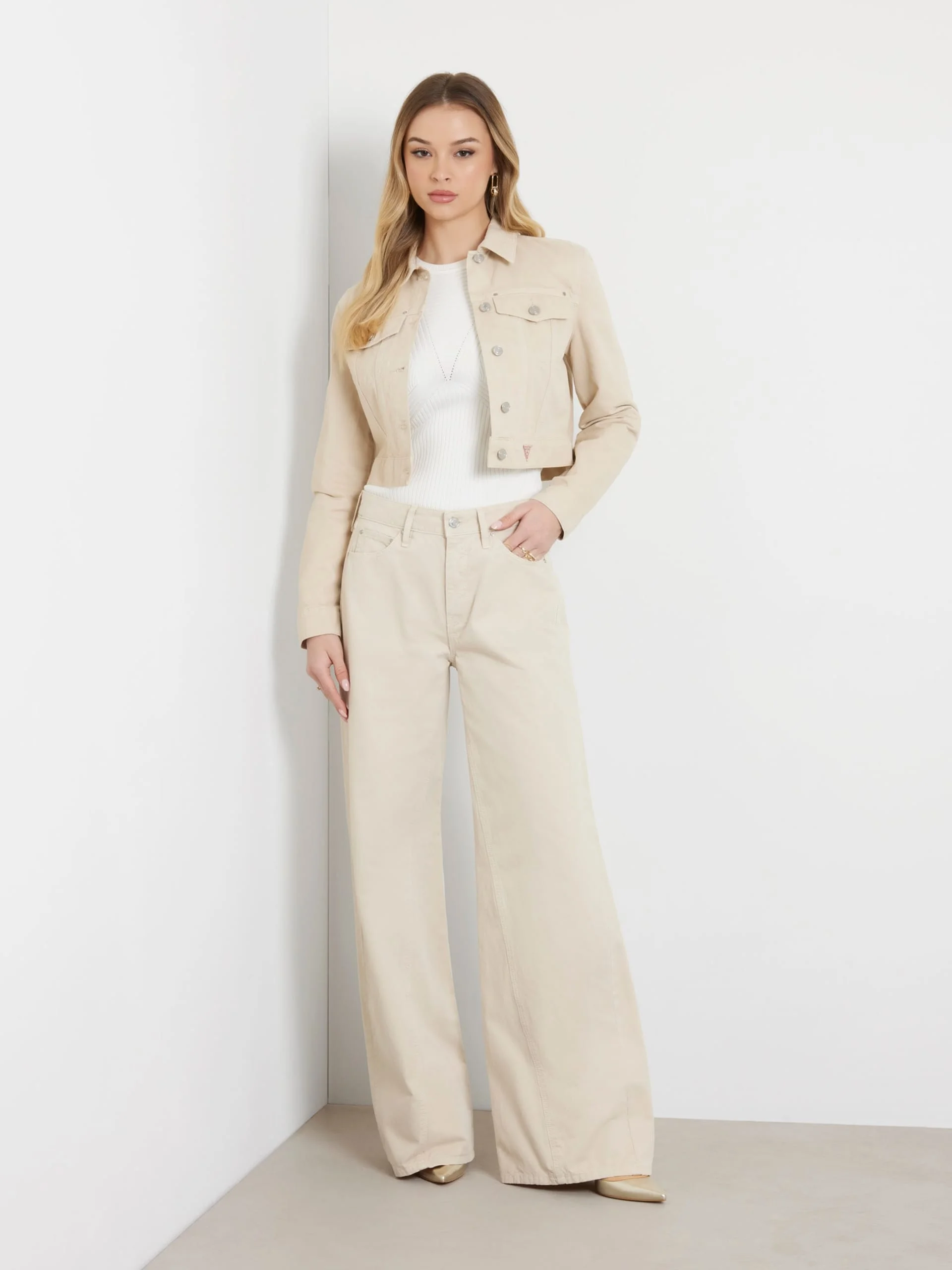 GUESS WOMAN Áo Khoác Nữ - Olivia Crop Jacket