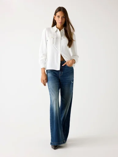 GUESS WOMAN Áo Sơ Mi Nữ-Sandra Mix Tweed Shi