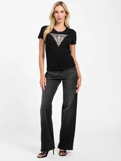 GUESS WOMAN Áo Thun Nữ - Ss Cn Triangle Python Tee