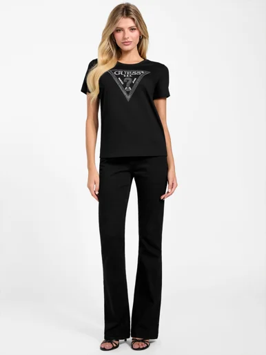 GUESS WOMAN Áo Thun Nữ - Ss Cn Krystal Triangle Tee