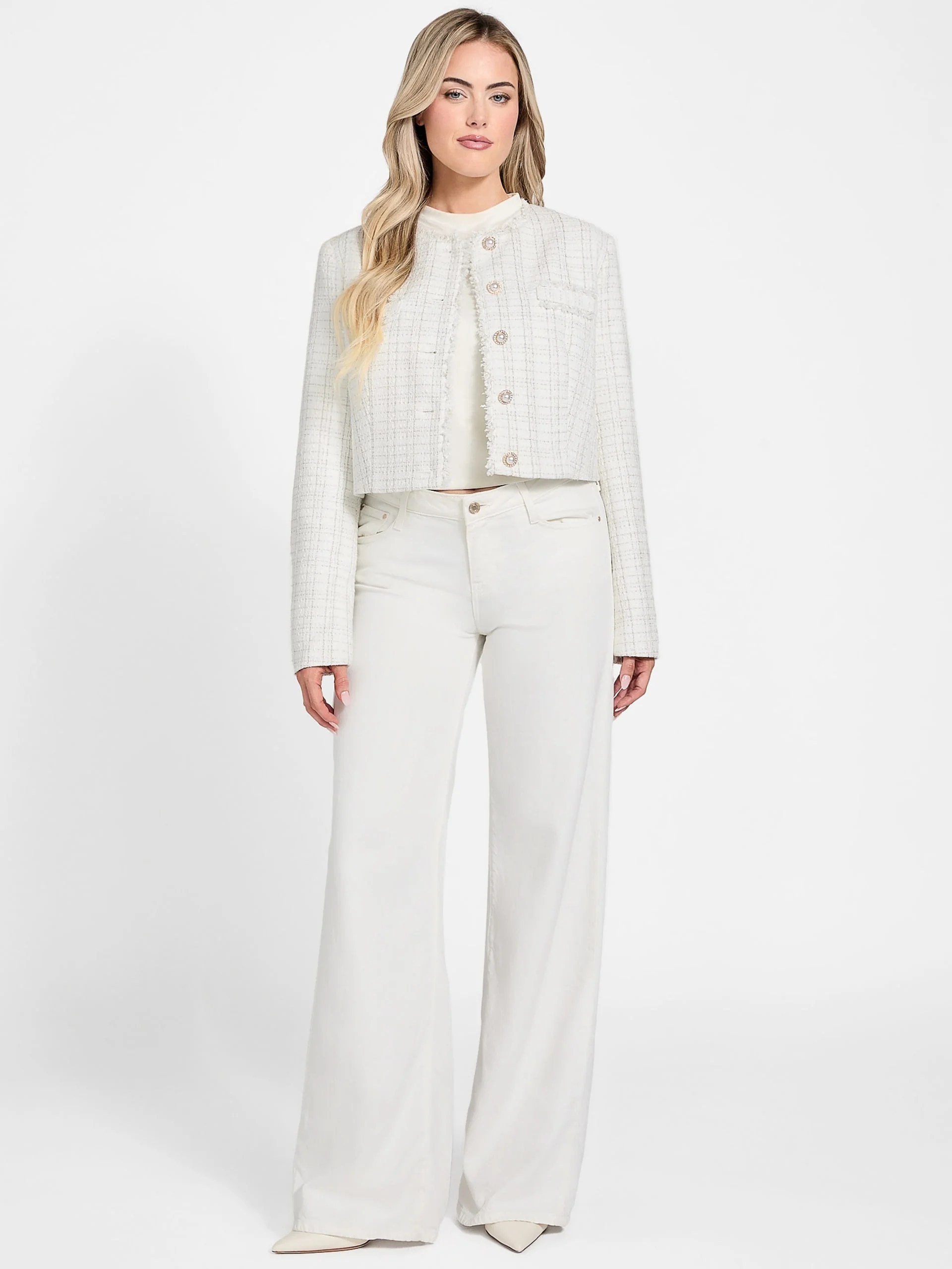 GUESS WOMAN Áo Blazer Nữ-Sandra Tweed Jacket