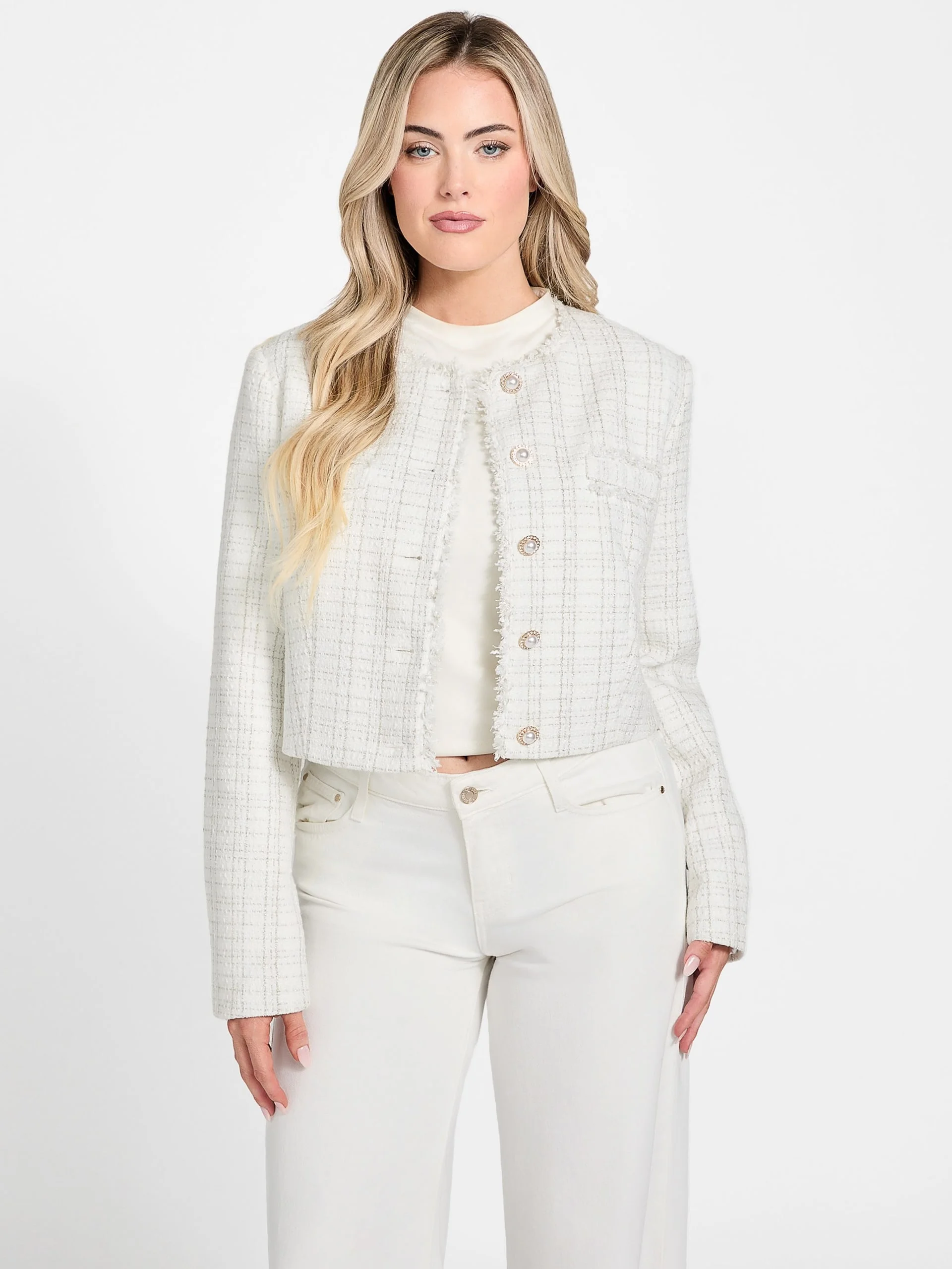 GUESS WOMAN Áo Blazer Nữ-Sandra Tweed Jacket