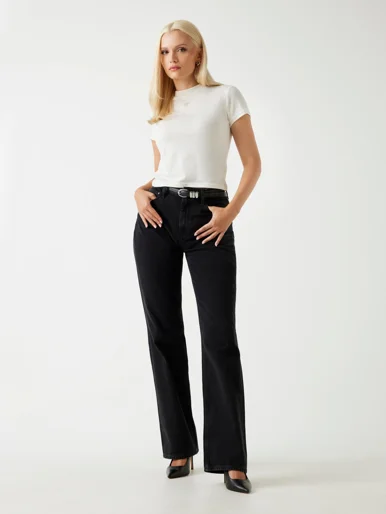 GUESS WOMAN Áo Thun Nữ - Ss Licia Mock Nk Top
